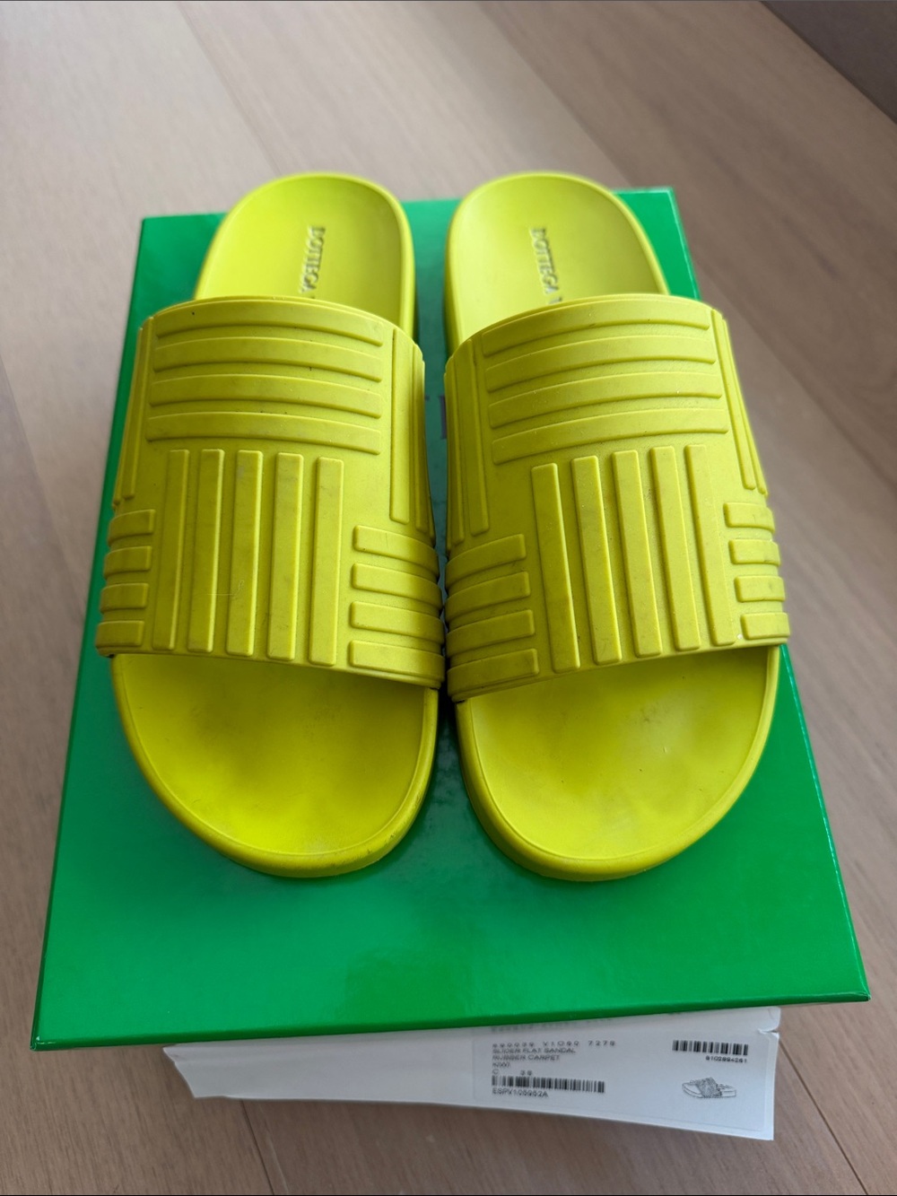 Bottega Veneta Yellow Women Slide Sandals